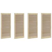 VidaXL Kastdeur 4 pcs naturel 110 x 2 x 49,5 cm massief grenenhout - thumbnail
