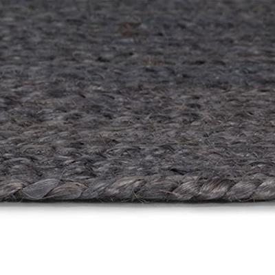 VidaXL Vloerkleed handgemaakt rond 120 cm jute donkergrijs VidaXL Vloerkleed handgemaakt rond 120 cm jute donkergrijs