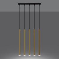 Hanglamp PASTELO 5L goud gepolijst - thumbnail