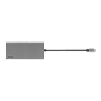 Belkin Connect universele Core 8-in-1 USB C hub voor 2 monitoren, Silicon Motion-technologie - USB hub voor Mac, Windows en Chromebook - 100 W PD, 10 Gbps gegevensoverdracht, 1 GbE Ethernet - Zilver - thumbnail