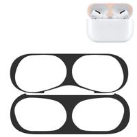 Voor Apple AirPods Pro draadloze oortelefoon beschermende case metalen beschermende sticker (zwart) - thumbnail