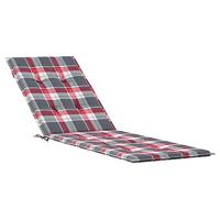VidaXL Terrasstoelkussen ruitpatroon (75+105)x50x4 cm rood - thumbnail