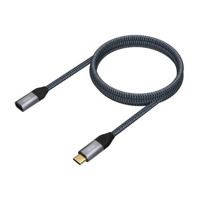Kabel alargador USB 3.2 TYPE-C AISENS A107-0635 USB TYPE-C MACHO USB TYPE-C HEMBRA 1M GRIS