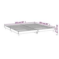 Bedframe bewerkt hout sonoma eikenkleurig 200x200 cm - thumbnail