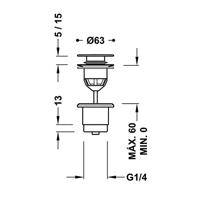 Afvoerplug Tres Complementos Clickwaste Wit Tres - thumbnail