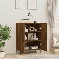 Dressoir 70x34x90 cm bewerkt hout gerookt eikenkleurig - thumbnail