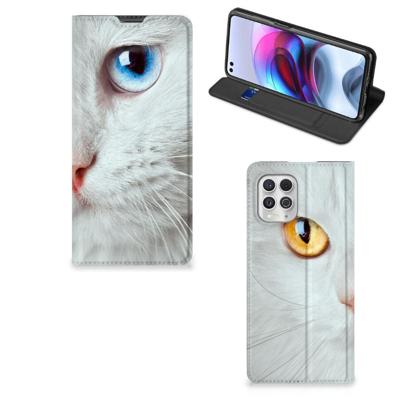 Motorola Moto G100 | Hoesje maken | Witte Kat Motorola Moto G100 | Hoesje maken | Witte Kat