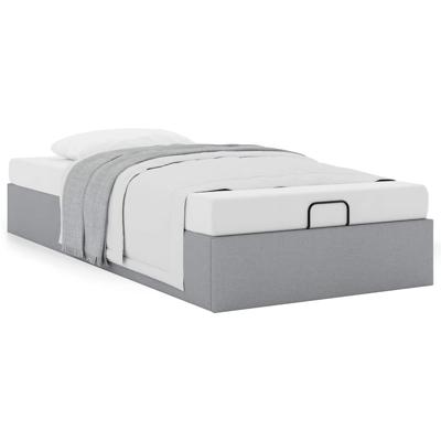 Bedframe zonder matras 120x200 cm stof lichtgrijs