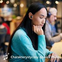 Philips TAT3508BK/00 True Wireless Hoofdtelefoon | Natuurlijk Geluid Siliconen Oordopjes | Ruisonderdrukking | Tot 21 Uur Speeltijd | Bluetooth | Microfoon | USB-C-kabel | IPX4 Waterbestendig | Zwart - thumbnail