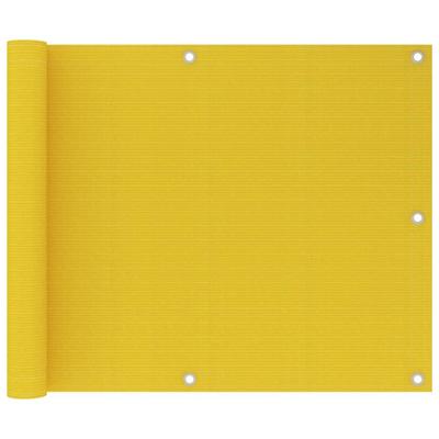Balkonscherm 75x600 cm HDPE geel