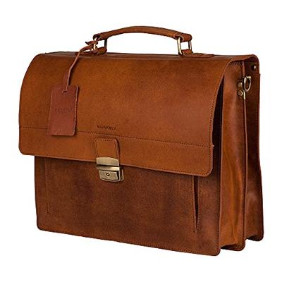 Burkely Vintage Scott Briefcase-Cognac