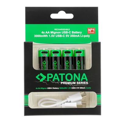 4 x AA oplaadbare batterijen, USB-C aansluiting - 1,5V - 2000mAh 4 x AA oplaadbare batterijen, USB-C aansluiting - 1,5V - 2000mAh