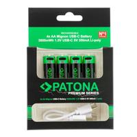4 x AA oplaadbare batterijen, USB-C aansluiting - 1,5V - 2000mAh - thumbnail
