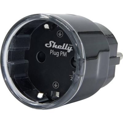 Shelly Plug PM Gen3 Black Draadloos stopcontact WiFi, Bluetooth Shelly