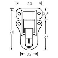 Adam Hall 16081 Groot opbouw slot - thumbnail