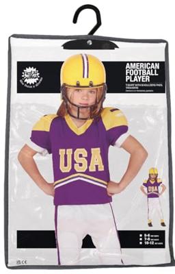 American Football Kostuum Kind Paars