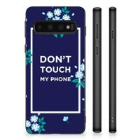 Samsung Galaxy S10 | TPU Hoesje | Flowers Blue DTMP - thumbnail