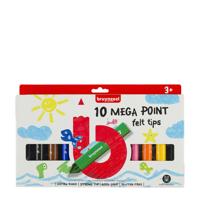 Viltstift bruynzeel kids mega point 10st ass - thumbnail