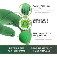 Showa nitrile wegwerphandschoenen (100x) - 6110PF - GREEN - maat L - thumbnail