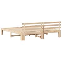 Bedframe met hoofdeinde Naturel 200 x 200 cm Massief grenenhout - thumbnail