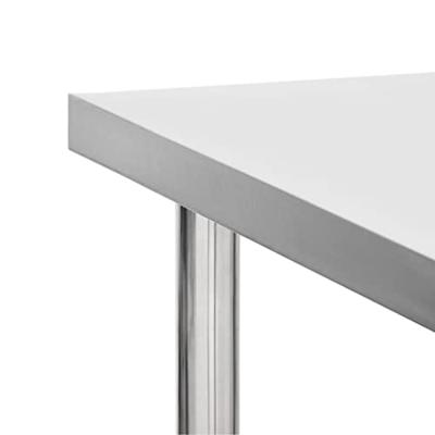 VidaXL Keukenwerktafel met wielen 100x30x85 cm roestvrij staal