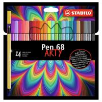 STABILO Pen 68, premium viltstift, ARTY etui met 24 kleuren - thumbnail