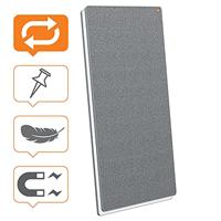 Nobo Move & Meet panneau, whiteboard-memoboard, 90 x 180 cm, met grijs kader - thumbnail