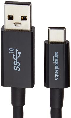 Amazon Basics USB-C to USB-A 3.1 Gen 2 Adapter Charger Cable, Fast Charger, 10Gbps High-Speed, USB-IF Certified, Compatible with iPhone 15, iPad, Samsung Galaxy, Tablets, Laptops, 0.9 m, Black
