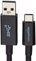 Amazon Basics USB-C to USB-A 3.1 Gen 2 Adapter Charger Cable, Fast Charger, 10Gbps High-Speed, USB-IF Certified, Compatible with iPhone 15, iPad, Samsung Galaxy, Tablets, Laptops, 0.9 m, Black - thumbnail