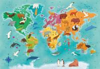 Clementoni legpuzzel Exploring Maps: Dieren 250 stukjes - thumbnail