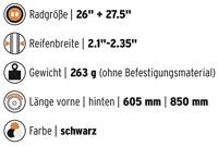 SKS spatbordset velo 65 26" mountainbike 11020 - thumbnail