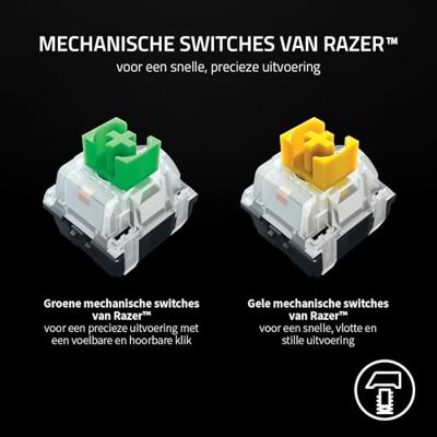 Razer BlackWidow V3 Mini HyperSpeed Zwart - Razer Linear Yellow