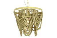 Plafondlamp DKD Home Decor Metaal Bruin Geel 50 W Hout MDF (35 x 35 x 95 cm) - thumbnail