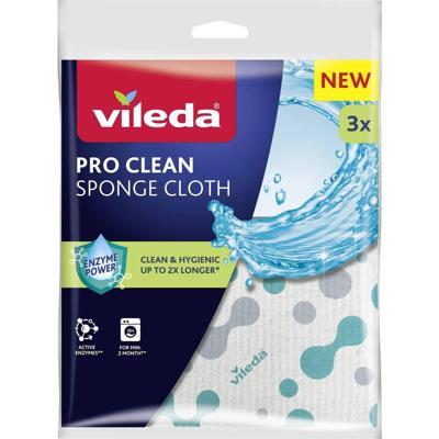 PRO CLEAN sponsdoek droog 3 stuks Vileda PRO CLEAN Schwammtuch trocken 3er 179195