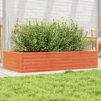 Plantenbak 110x60x23 cm massief grenenhout wasbruin - thumbnail