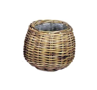Mand rond grijs D38H33 cm Van der Leeden - Van der leeden