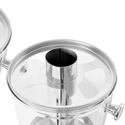 Dubbele sapdispenser roestvrij staal 2x8 L - thumbnail