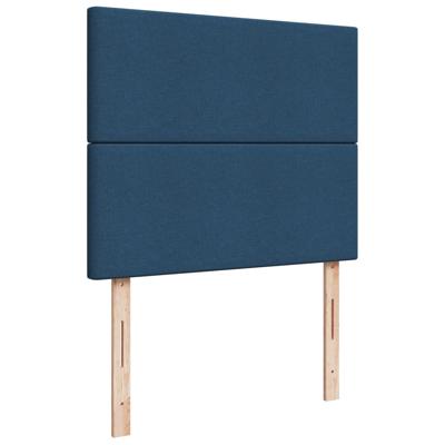 Boxspring met matras stof blauw 80x200 cm