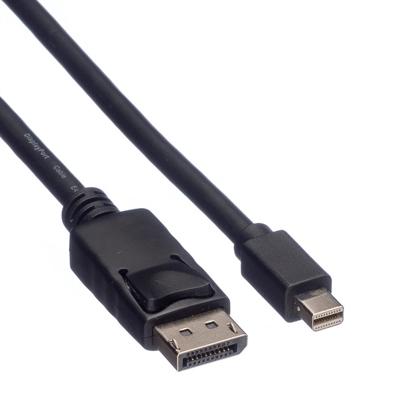 ROLINE DisplayPort kabel, DP M - Mini DP M, zwart, 2 m