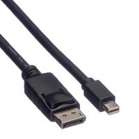 ROLINE DisplayPort kabel, DP M - Mini DP M, zwart, 2 m - thumbnail