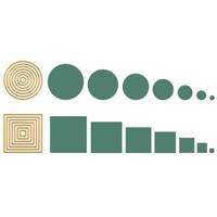 Vaessen Creative • mini snij- en embossingmallen ronde banners & labels 11st. - thumbnail