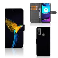 Motorola Moto E20 | E30 | E40 | Telefoonhoesje | Met pasjeshouder | Papegaai - thumbnail