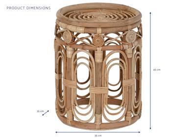 Bijzettafel DKD Home Decor Natuurlijk 35 x 35 x 45 cm