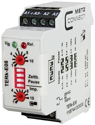 Metz Connect 11067441203030 TERk-E08 Tijdrelais 230 V/AC 1 stuk(s) 1x wisselcontact Metz Connect 11067441203030 TERk-E08 Tijdrelais 230 V/AC 1 stuk(s) 1x wisselcontact