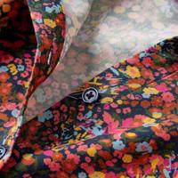 Kinderjurk met lange mouwen bloemenprint 140 meerkleurig - thumbnail