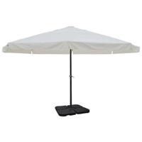 Parasol met draagbare voet aluminium (wit) - thumbnail