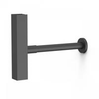 Design Sifon Tres Selection | 5/4" | Standaard | Messing | Vierkant | Zwart mat - thumbnail