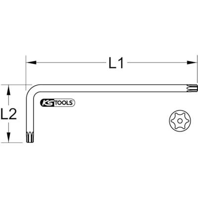 KS Tools 151.2241 Haakse schroevendraaier TB 6