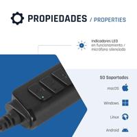 iggual Auriculares USB cancelación ruido ENC 3030 - thumbnail