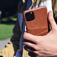 Casecentive Leren Wallet back case iPhone 12 Mini brown - thumbnail